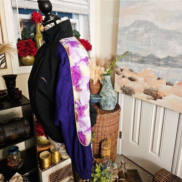 Reebok Vintage Retro Zip UP Windbreaker  Sz S Southwest Design Jacket - Picture 8 of 15